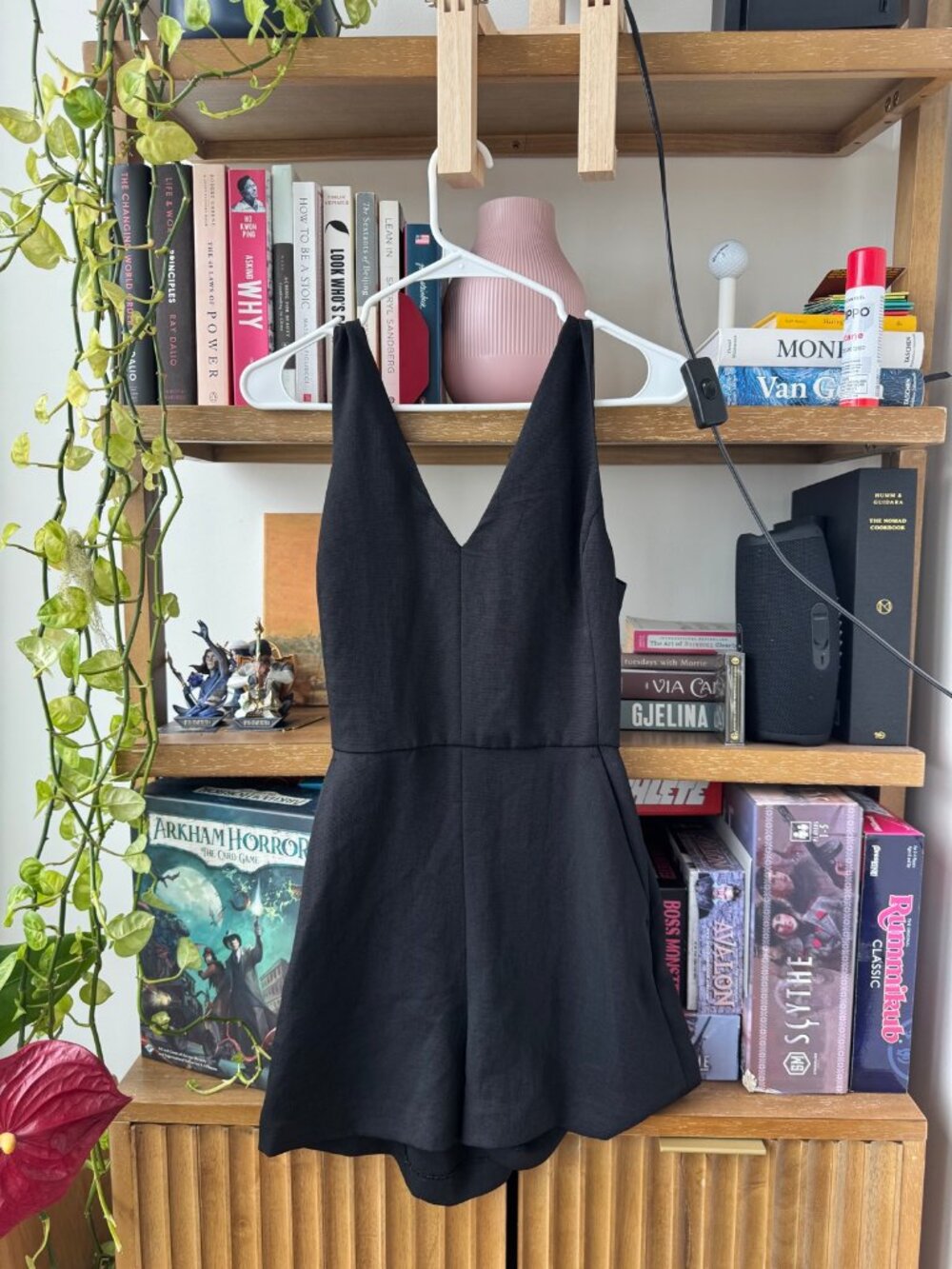 Wilfred Black Sleeveless V-Neck Romper Size S